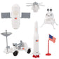 Astronaut & Space Toy Action Figure Playset- 60pc Set Includes Astronauts, Rockets, Spaceship Shuttle, Satellites & More- Great