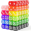 Rerdeim 110-Piece Colored Dice Set, 14mm Acrylic, 6-Sided in Red, Yellow, Blue, Green & More for Board Games & Classroom Use