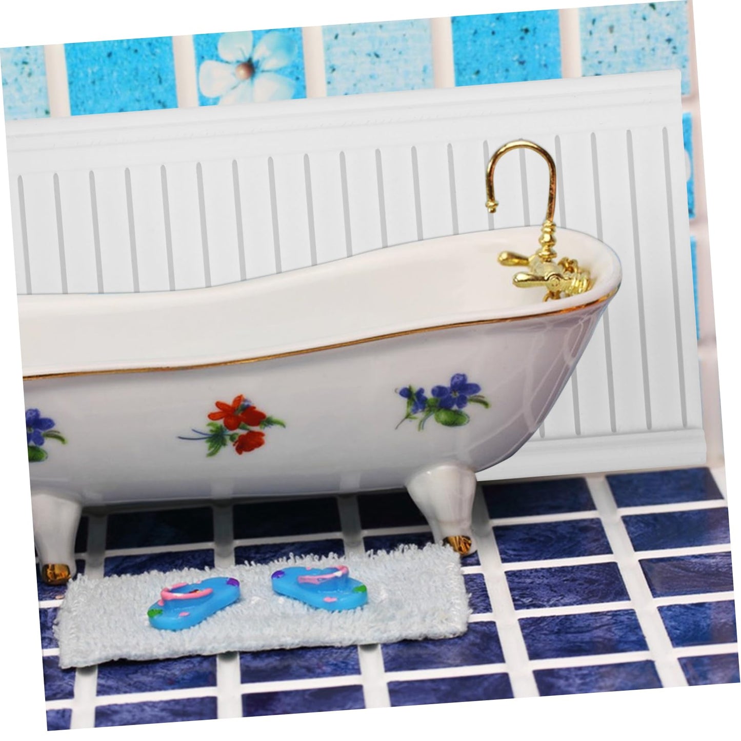 Toyvian Pcs Miniature Dollhouse Wall Trim Intricate Wainscoting Panels Decorative Miniature Accessories For Diy Decor