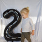 Race Car 2 Balloon, Two Fast Number Balloons 40 Inch, 2Nd Black Balloon Number Birthday Decorations, Second Two Birthday Party S