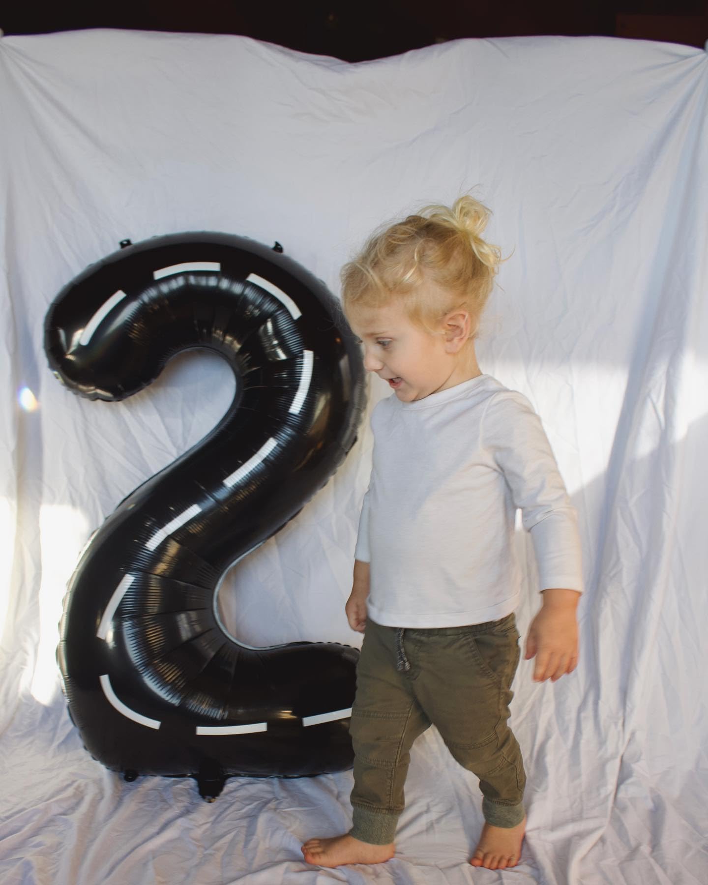Race Car 2 Balloon, Two Fast Number Balloons 40 Inch, 2Nd Black Balloon Number Birthday Decorations, Second Two Birthday Party S