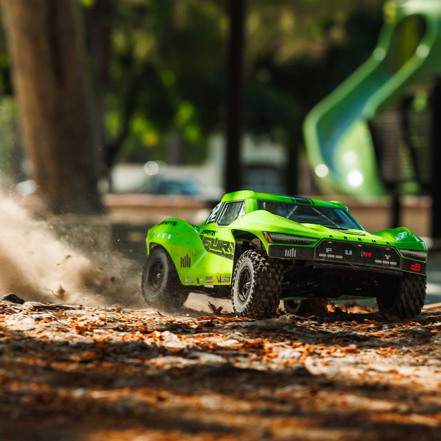 ARRMA RC Truck 1/10 Fury 2wd Short Course Truck RTR (Battery and Charger Not Included), Green, ARA3221T1