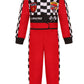 Bordazor Kids Race Car Driver Costume For Boys Girl Racing Suit Racer Jumpsuit For Halloween Dress Up 3-10Y (9-10 Years)