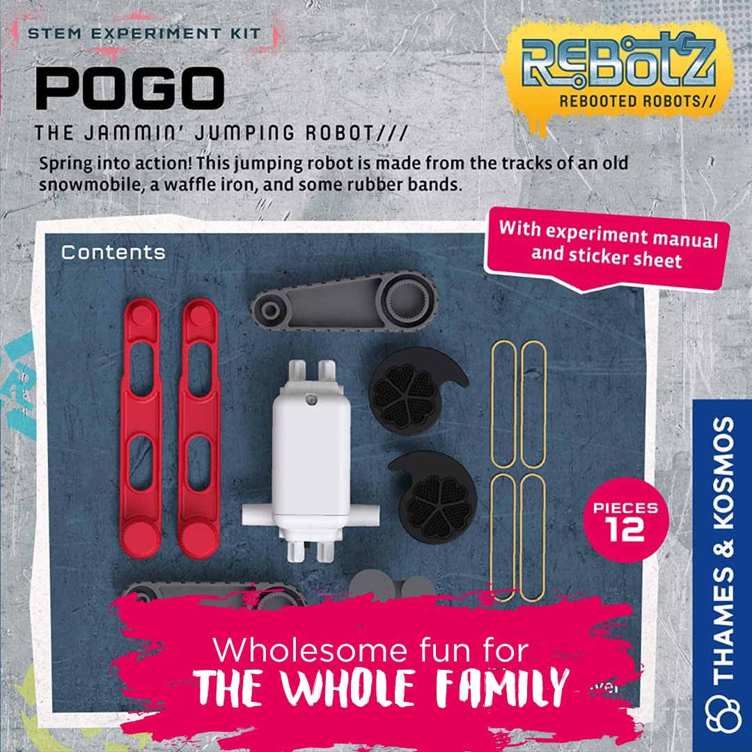 Thames & Kosmos ReBotz: Pogo - The Jammin Jumping Robot | Build a Wacky Motorized Robot! | Collect All 4 | Combine to Make New R
