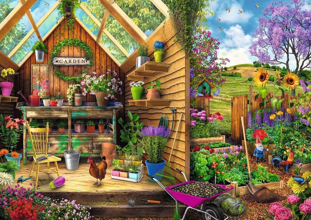 Ravensburger Gardener'S Getaway Large Format Jigsaw Puzzle - 300 Pieces | Designed For Adults | Every Piece Is Unique | Softclick Technology Relaxing Gardening Theme