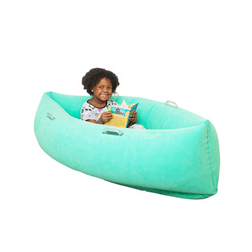 Bouncyband Medium Comfy Peapod Sensory Chair - Green 60 - Fun  Inflatable Peapod Chair Provides Therapeutic Sensory Relief and Compression for Kids Ages 6-12  Includes Electric Air Pump