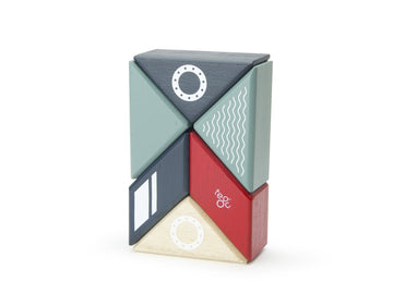 6 Piece Tegu Travel Pal Magnetic Wooden Block Set, Tugboat