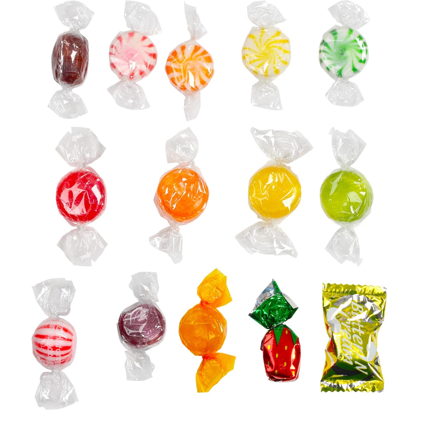 Hard candy Mix - 3 LB Bulk Variety candy Bag - Easter Egg Filler candy Assortment - Hard candies Sampler - Individually Wrapped