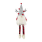 Mud Pie Christmas Buffalo Check Dangle Leg Gnome, Reindeer 23' X 7'