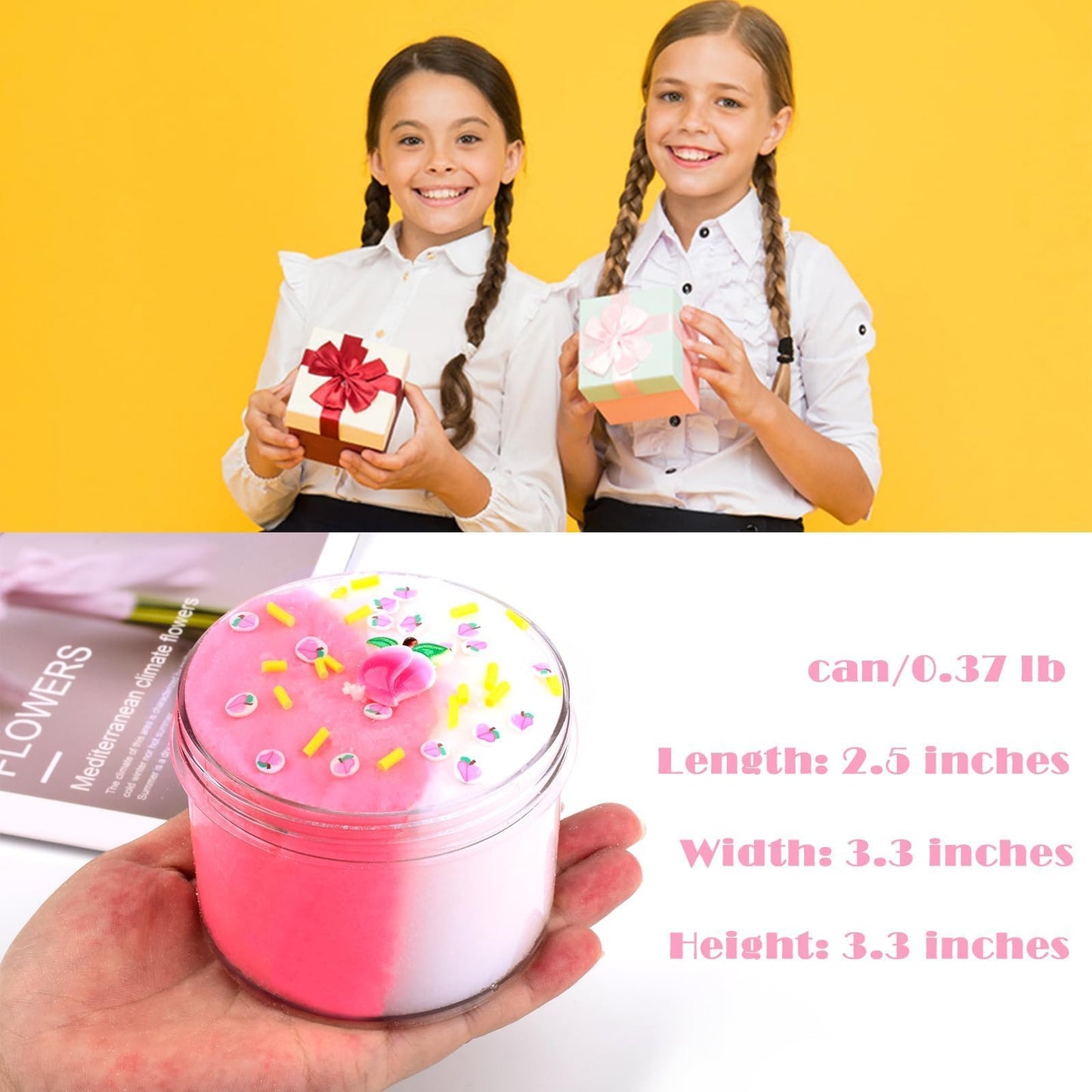 Pink Cloud Slime, With Cute Slime Charms, Super Soft And Non-Sticky, Diy Slime Kit For Girls, Party Favors, Gift And Birthday, S
