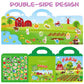 Reusable Sticker Books For Kids, Travel Removable Toddler Farm Sticker Books For 3 4 5 Year Old Girls Boys Birthday Gifts Educational Learning Toys