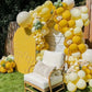 Yellow Gold Confetti Party Balloons, 50Pcs12 Inch Mustard Yellow Balloons Light Yellow Gold Latex Balloons For Birthday Wedding