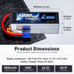 Zeee 22.2V 100C 6000mAh 6S Lipo Battery with EC5 Connector RC Battery for RC Car Truck RC Airplane Helicopter Quadcopter Boat