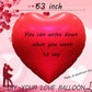 Huge Heart Balloons,63Inch Oversized Heart Balloons Mother'S Day Heart Balloons For Wedding Engagement Anniversary Valentines Da
