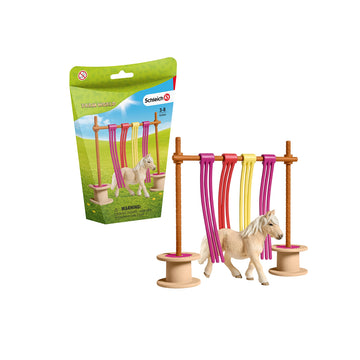 Schleich Farm World, Horse Toy For Girls And Boys, Pony Curtain Obstacle Playset With Horse Figurine 11-Piece Set, Ages 3+