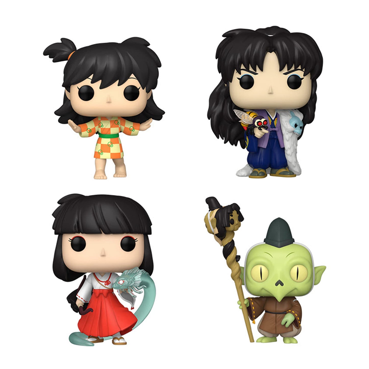 Funko Pop! Inuyasha - Jaken, Kikyo, Naraku, Rin Action Figure Set Of 6 Multicolored Vinyl Figures