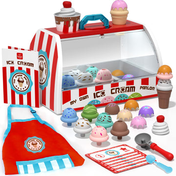 Lehoo Castle Ice Cream Toys for Toddlers 3-5, Toys for 3+ Year Old Girls, Ice Cream Play Set for Kids Ages 2-4, Play Ice Cream C