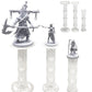 Lixusia Combat Risers for Flying Miniatures, DND TRPG Terrain Flight Stands, Raised Platforms, 8 Adjustable Tiers with 3 Stands 