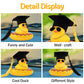 Wonuu Swim Ring Rubber Ducks With Mini Diamond Glasses Hat Necklace For Cars Dashboard Decorations Car Accessories Duck Car Ornament, Graduation Hat Black-Black String