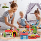 Qilay 69 Pcs Wooden Train Set -Premium Wood Train Tracks & Trains Toys For Toddlers 3,4,5 Years Old, Expandable Train Toys Railway Kits For Girls Boys, Fit All Major Bands Train Tracks Set