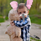 Lewtemi Elephant Costume Kids Elephant Ears Headband Nose Elephant Accessories For Children Carnival Halloween Cosplay(Elegant Style)