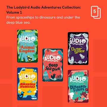 Yoto Ladybird Audio Adventures Collection: Vol. 1 - Kids 5 Audio Cards For Use Player & Mini All-In-1 Audio Player, Screen-Free