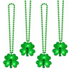 YAXINRUI 8Pcs Light up Shamrocks Beads Necklaces, St Patrick's Day Necklace Accessories Led Shamrocks Necklaces Metallic Green B