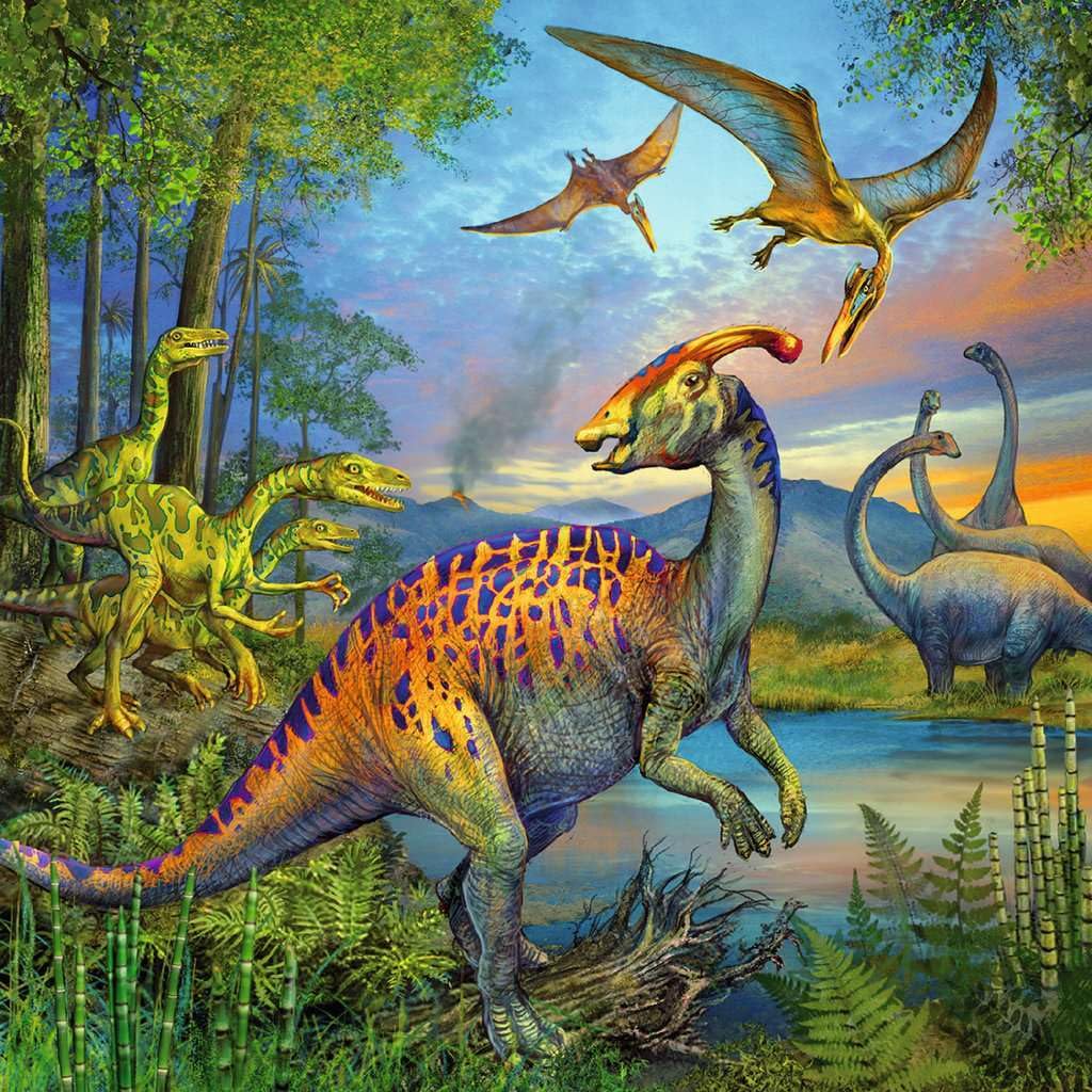 Ravensburger Dinosaur Fascination 3 X 49 Piece Jigsaw Puzzle Set - 09317 - Every Piece Is Unique, Pieces Fit Together Perfectly