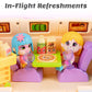 Iplay, Ilearn Airplane Dollhouse Playset For Girls 3-5, Kids Pretend Play Doll House Set W/ Pink Plane, Dolls, Travel Accessorie