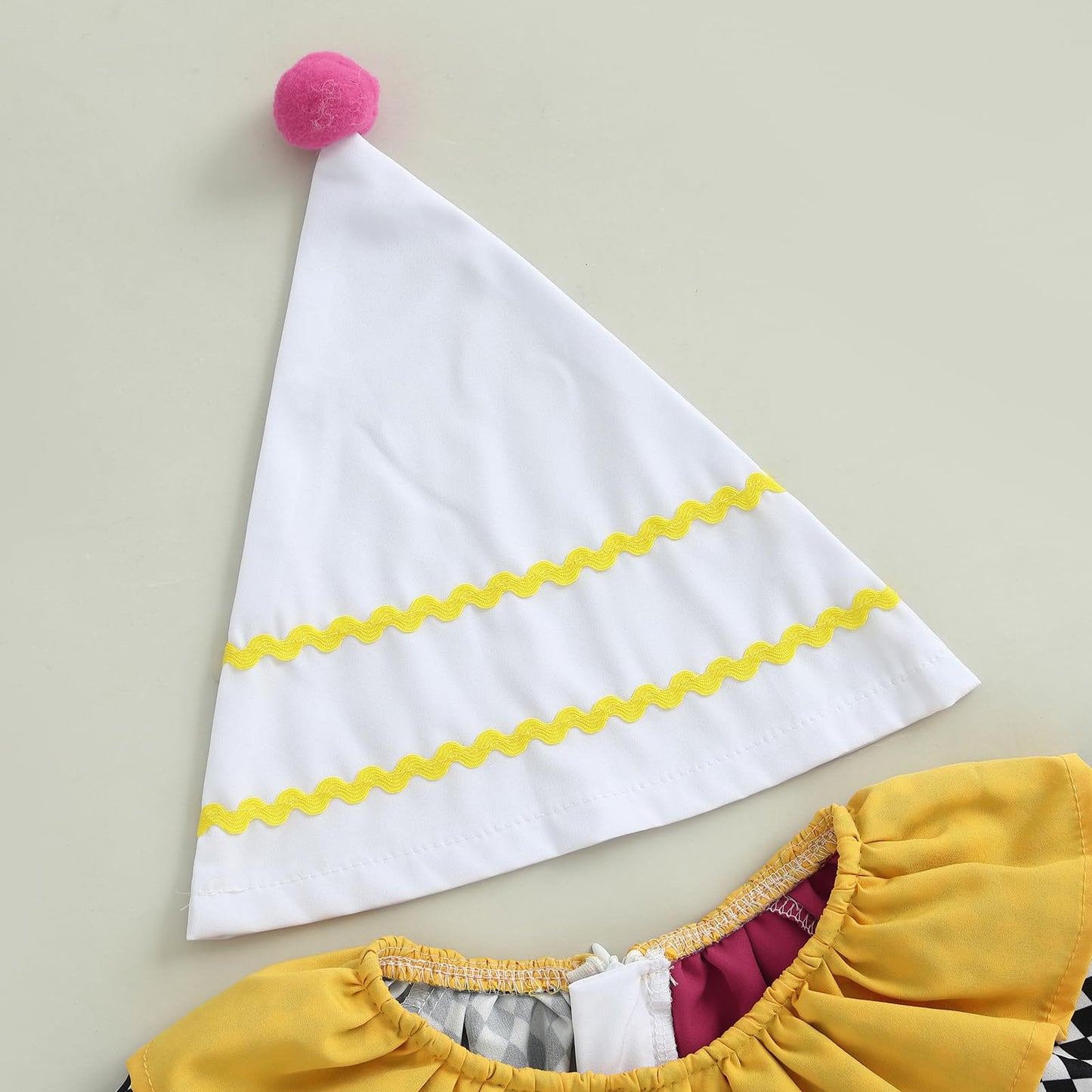 Thorn Tree Toddler Halloween Outfits Baby Boy Girl Clown Costume Contrast Color Long Sleeve Jumpsuit Hat Smocked Outfits (Black,