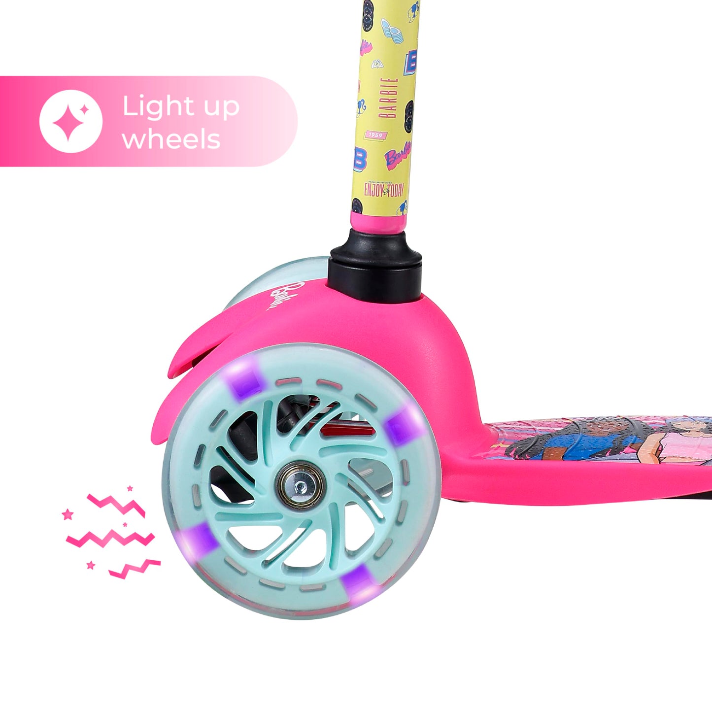 Monster Jam Self Balancing Kick Scooter With Light Up Wheels, Extra Wide Deck, 3 Wheel Platform, Foot Activated Brake, 75 Lbs Li