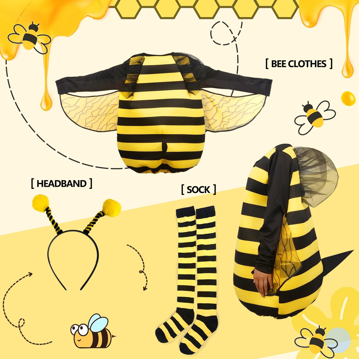 Bumble Bee Costume For Girls Funny Animal Halloween Kids Costumes