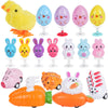 Shitailu 24 Pcs Easter Jumping Popper And Wind Up Toys For Kids Gift Boys Girls Toddlers Easter Goodie Bag And Basket Stuffers E