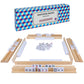 Offelec Wooden Mahjong Racks, Set Of 4 Trays For Mahjong Game, Premium Holders For Mahjong, Mexican Train, Dominoes And More Gam