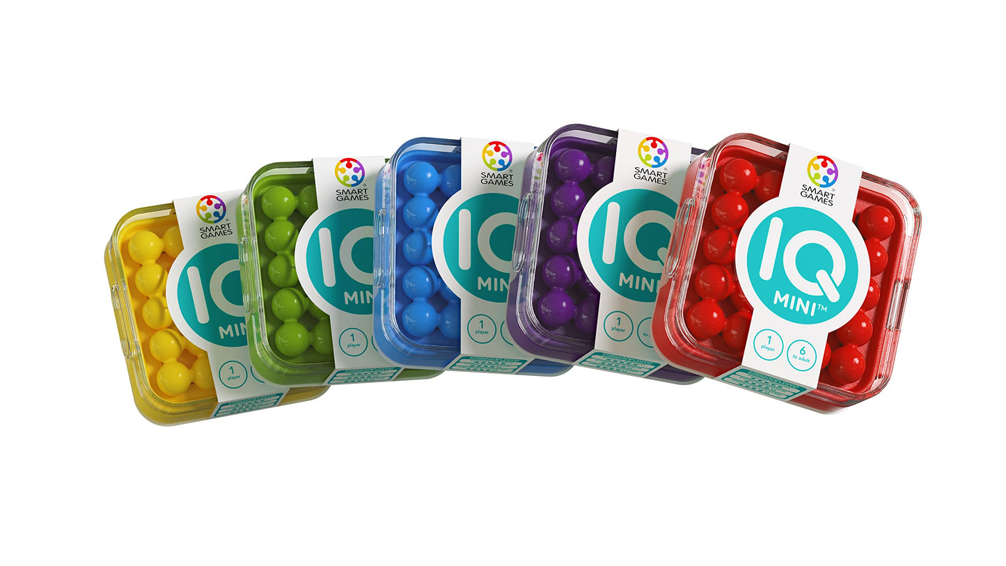 SmartGames IQ Mini Puzzle Game - Compact, Multicolor, Plastic, 6+ Years, Model SG401