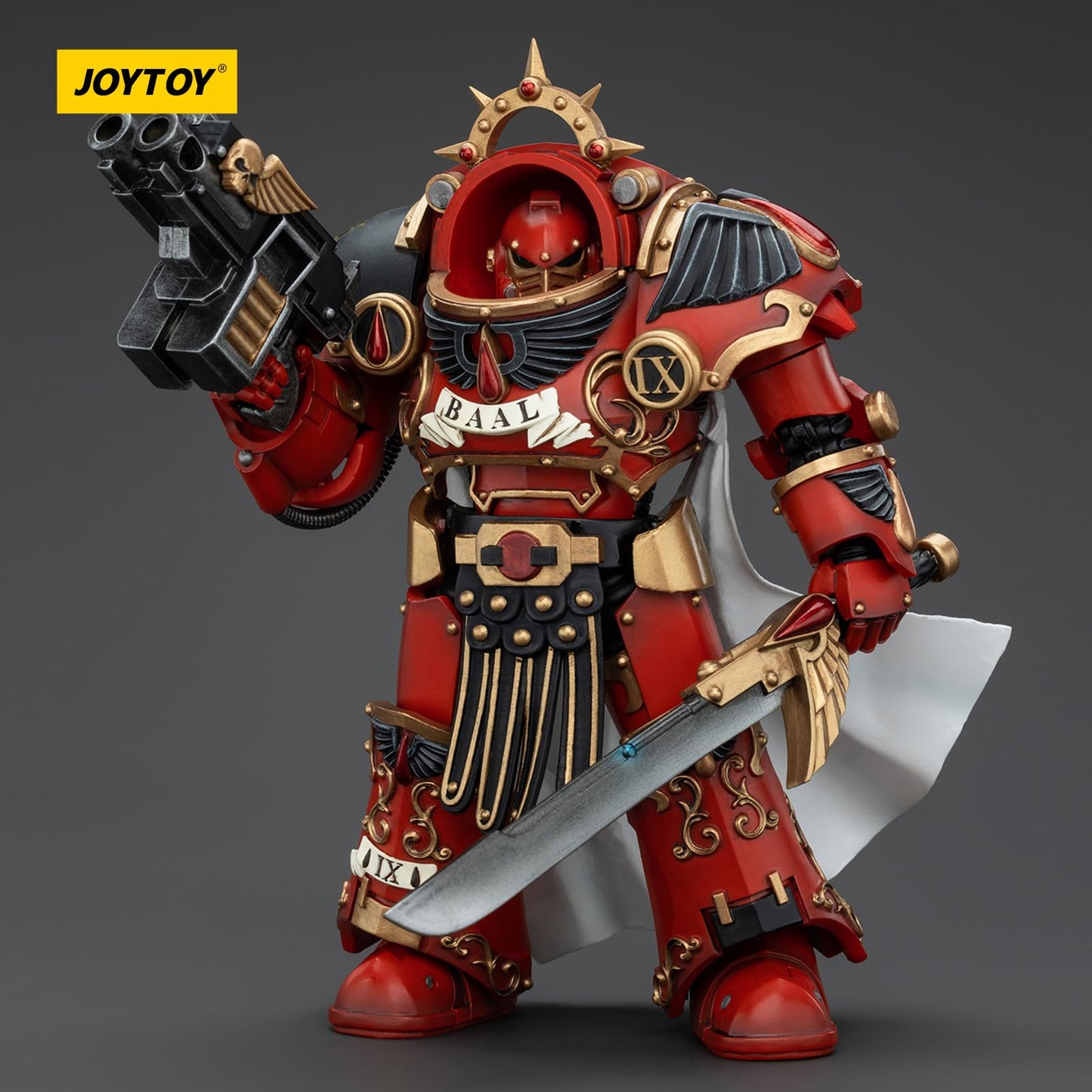 JOYTOY Warhammer 40k Blood Angels, 1/18 Blood Angels Legion Praetor in Tartaros Terminator Armour Action Figure Collect Model