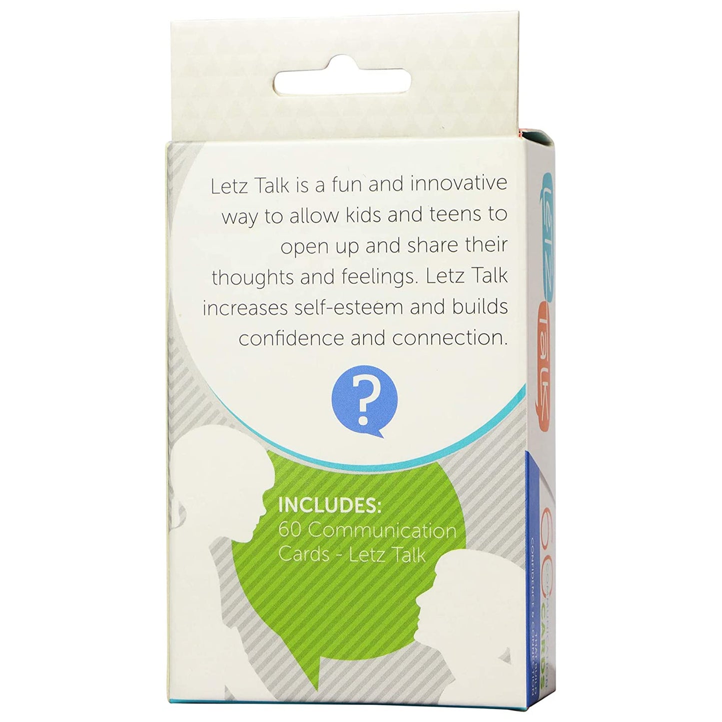 Letz Talk Conversation Cards For Kids Age 9-12 - Communication Cards To Build Confidence & Emotional Intelligence, Family Conversations Game For Kids And Adults - Therapy Tool - Easter Basket Stuffer