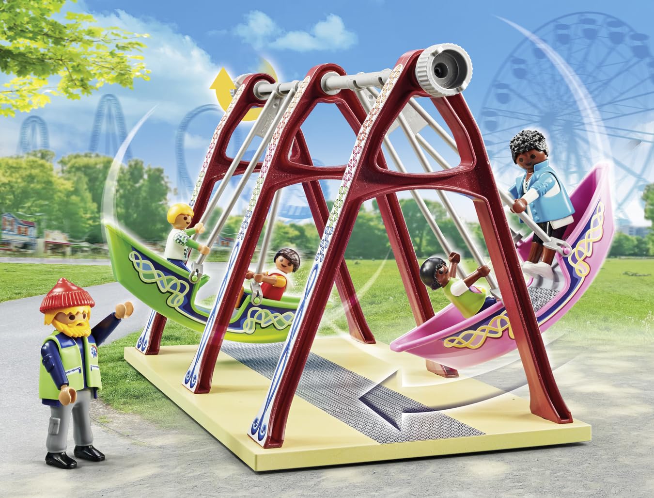 Playmobil Fun Fair Playset - Multicolor, 29 cm x 47 cm, Model 71452, Plastic