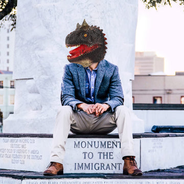 PartyHop Carnotaurus Mask Dinosaur Latex Full Head Realistic Masks Fancy Dress Costume for Halloween Party Carnival Parade