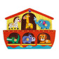 Janod 6 Piece Noah’S Ark Puzzle Themed Wooden Peg Colorful Jigsaw Puzzle - Encourages Shape Recognition, Dexterity, And Language Development - Preschool Kids And Toddlers 18 Months+