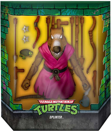 Super7 ULTIMATES! TMNT Splinter Action Figure 7" Scale Multicolor Classic Cartoon Collectible