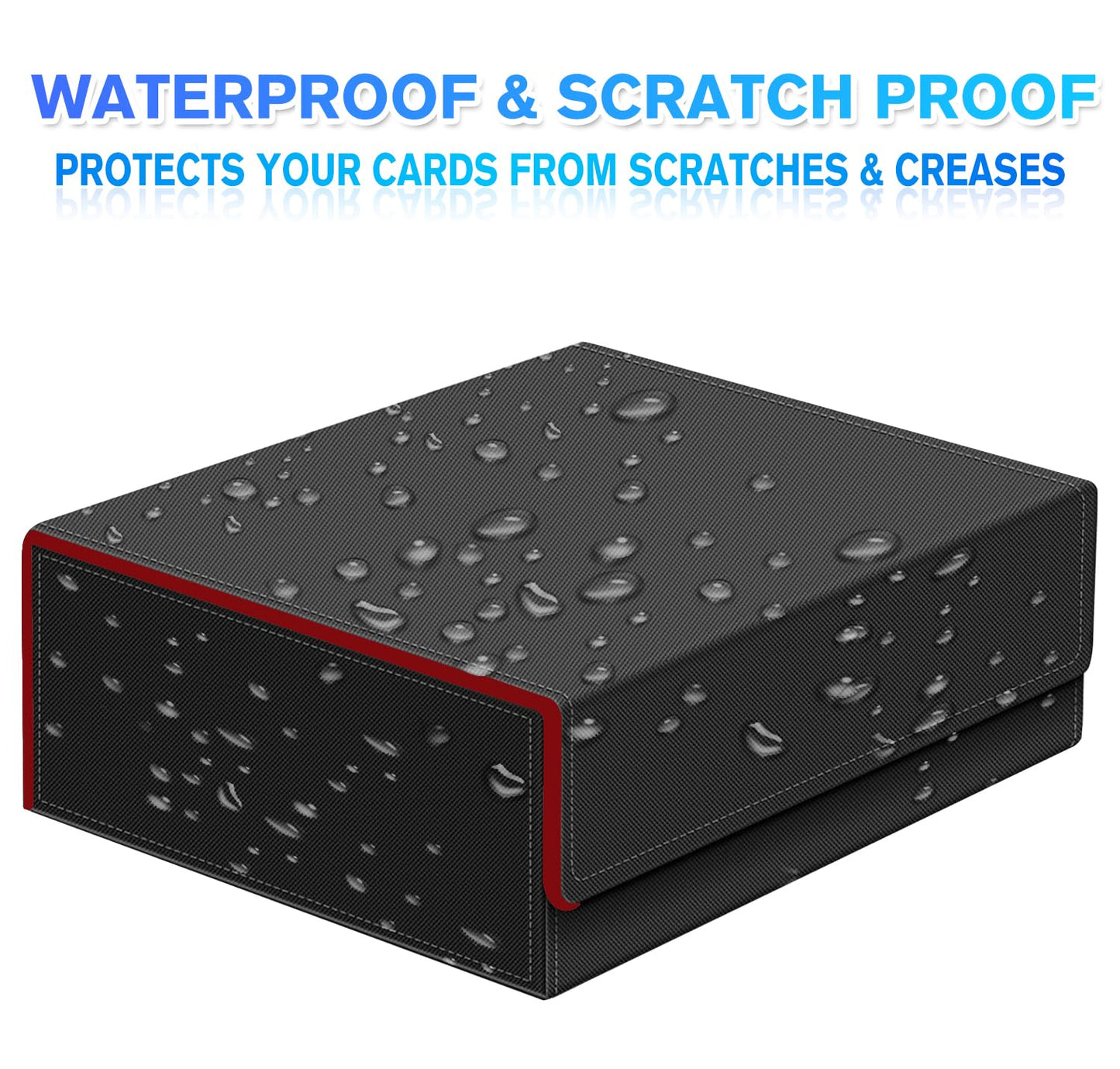 Wutonmu Trading Card Storage Box For Mtg, 1800+ Pu Leather Deck Box With Magnetic Closure, Organizer Fits Game And Sports Cards