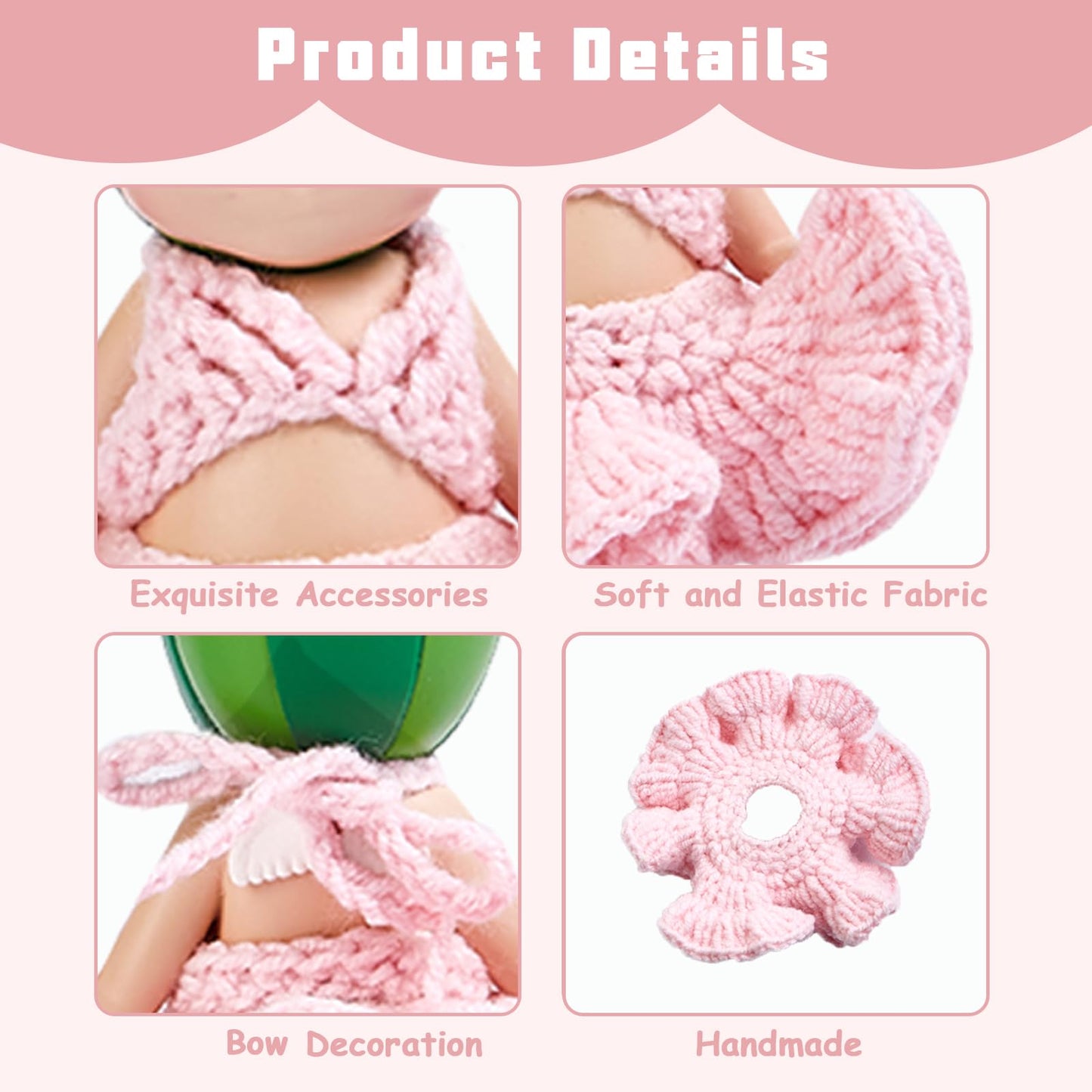 1 Set of Clothes for Sonny Angel  Pink Bikini Skirt Series Fit for 3 Inch Minifigures Collectible Dolls  Cute Accessories Display and Decoration Gift for mature-themed Collectors