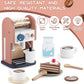 GAGAKU Wooden Coffee Maker Toy 15 pcs Play Kitchen Accessories Toy Coffee Maker for Kids Pretend Playset Toddler Coffee Maker Gi
