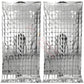 Propsicle 3Ft X 6Ft Silver Foil Fringe Curtains, Pack Of 2  Square Tinsel Backdrop For Birthday Decoration, Bachelorette, Baby 