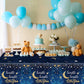 Wiooffen 3Pcs Twinkle Twinkle Little Star Party Tablecloths 108X54 Inch Gender Reveal Birthday Party Plastic Table Cover Baby Sh
