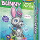 Peaceable Kingdom Shimmery Bunny Shaped 41 Piece Floor Puzzle, 3 Feet X 2 Feet - Great Easter Basket Stuffers And Easter Gifts For 3 Year Olds, 4 Year Olds & Up