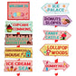 Gejoy 20 Pieces Candyland Party Decorations Candyland Trunk or Treat Car Decorations Kit Candy land Backdrop Signs for Halloween