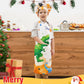 Wernnsai Dinosaur Apron Set - Waterproof Chef Artist Cooking Aprons For Kids Boys Toddler Kitchen Apron With Adjustable Strap Pocket Chef Hat And Mittens For Baking Painting (Extra Small, 2-5 Years)