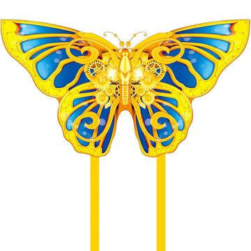 Mint'S Colorful Life Golden Mechanical Butterfly Kite For Kids & Adults Easy To Fly, Large Single Line Kites For The Beach With 300 Ft String Kite Handle